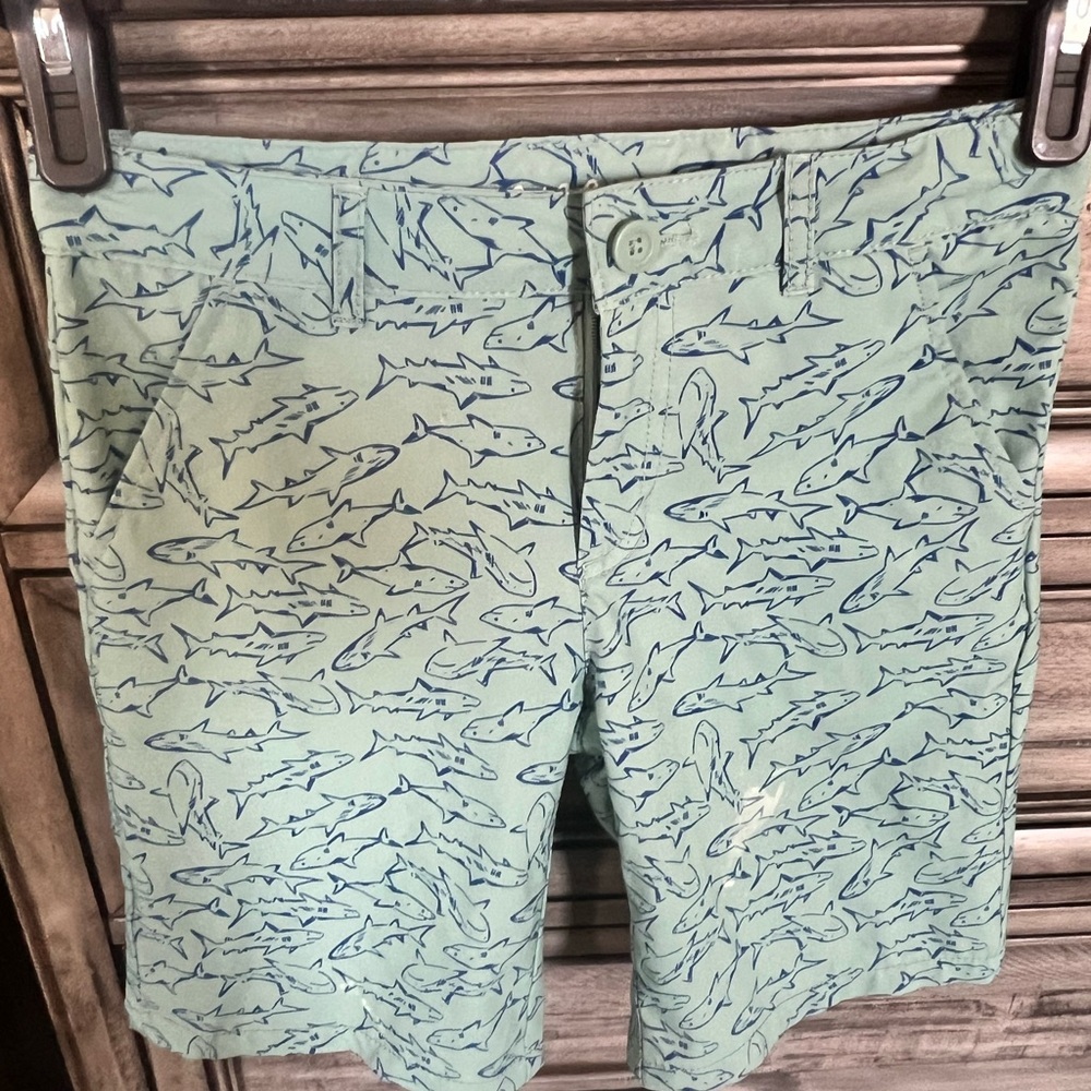 Cat and Jack- swim shorts for boys Size 12 Blue sharks - They have a stain